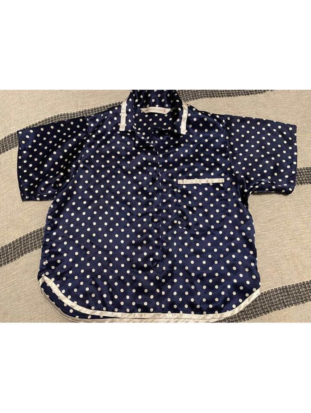 Victoria's Secret Polka Dot Short Sleeve Pajama Shirt - Size S